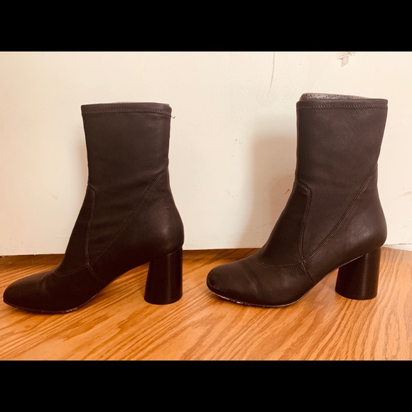 Leather Heeled Minimalist Boots by Donald/Pliner - Picture 10 of 12